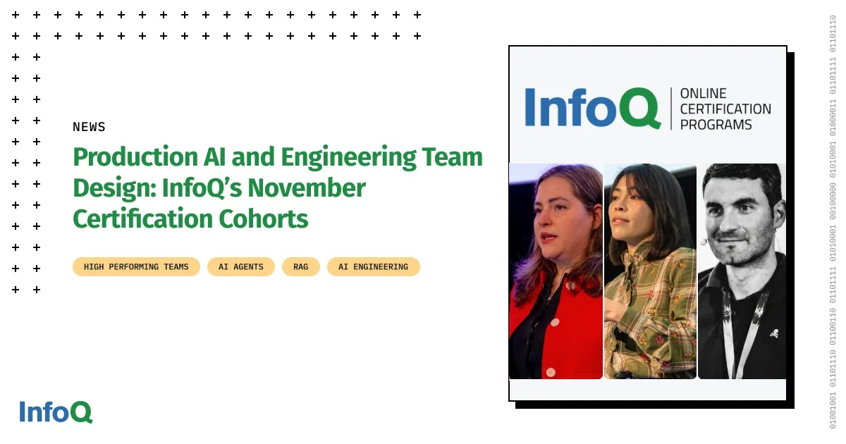InfoQ открывает ноябрьские потоки по production AI и дизайну команд