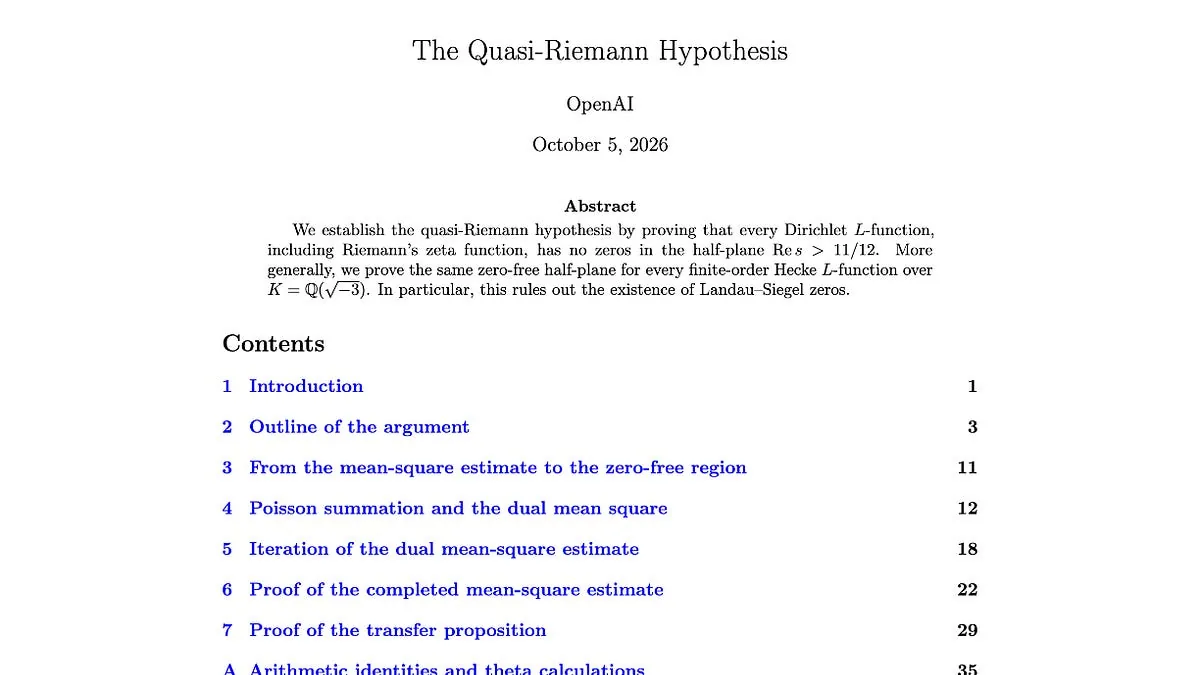 OpenAI publishes 722 math manuscripts from internal frontier model